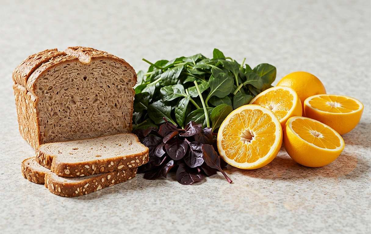 Frische Lebensmittel für eine ausgewogene Ernährung